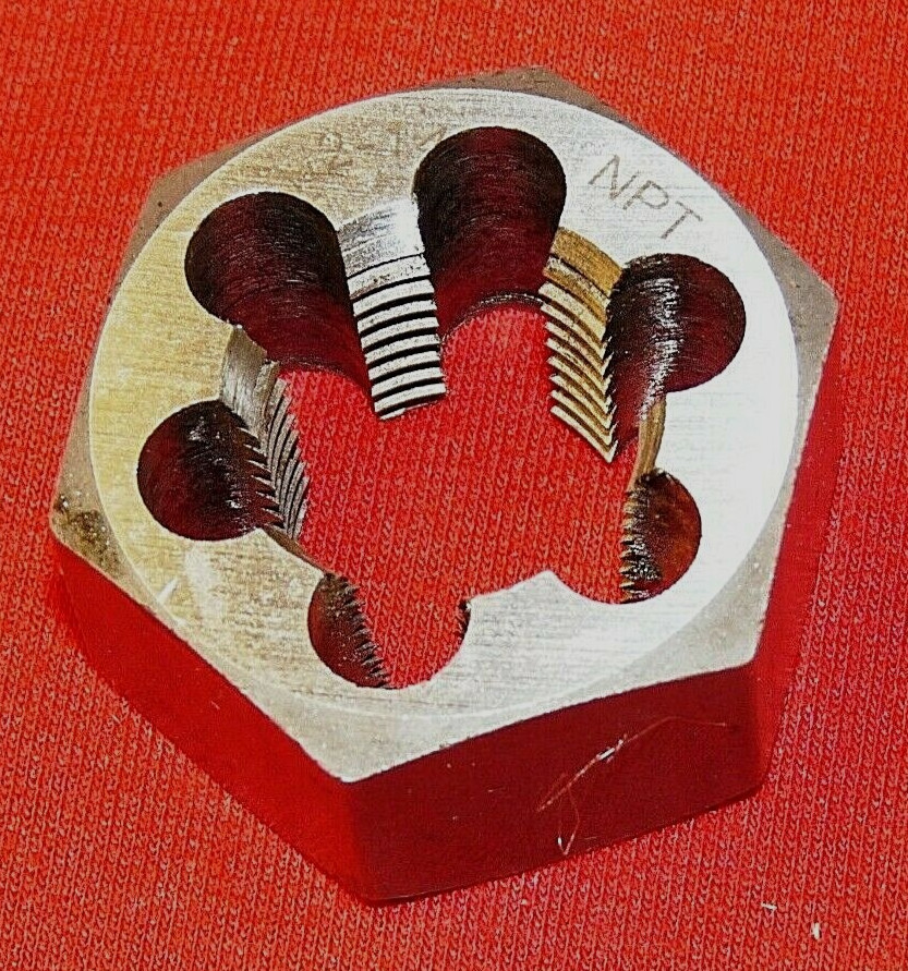 1/2″-14 NPT Pipe Die Nut Hex Rethread Chaser 1-7/16 Hex CS A1 417-03214-1716ACF