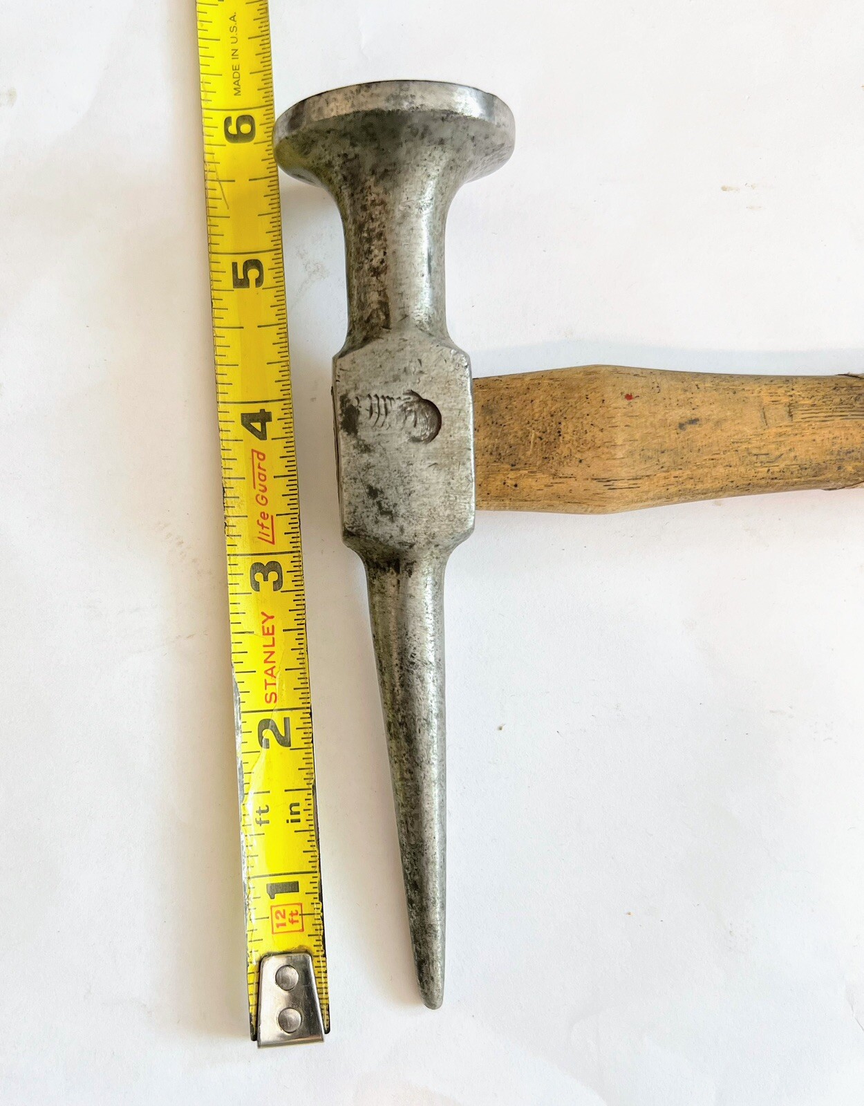 Vintage USA Auto Body Repair Finishing Hammer Unmarked 5.5″ Head Turnerday Handl