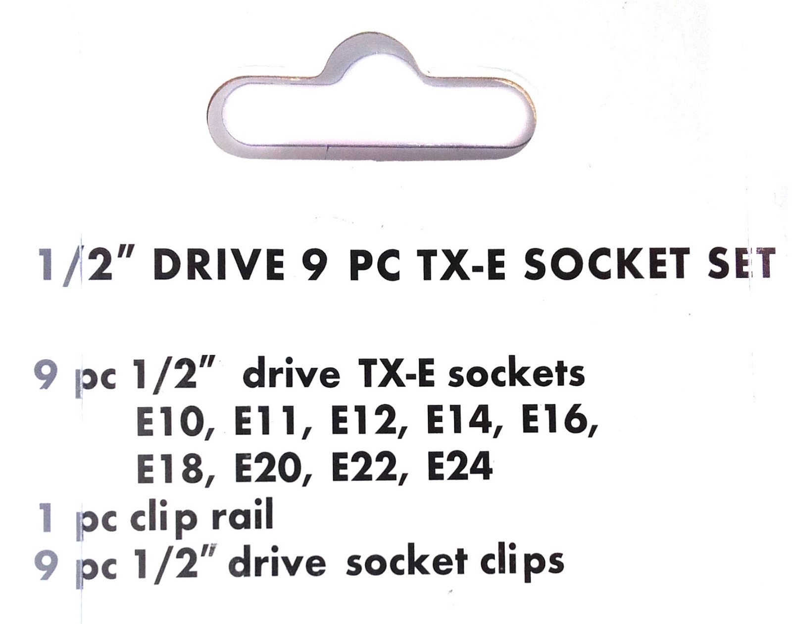 Teng Tools M1210 1/2″ Drive 116610104 9PC Torx TX-E E10 – E24 Socket Set