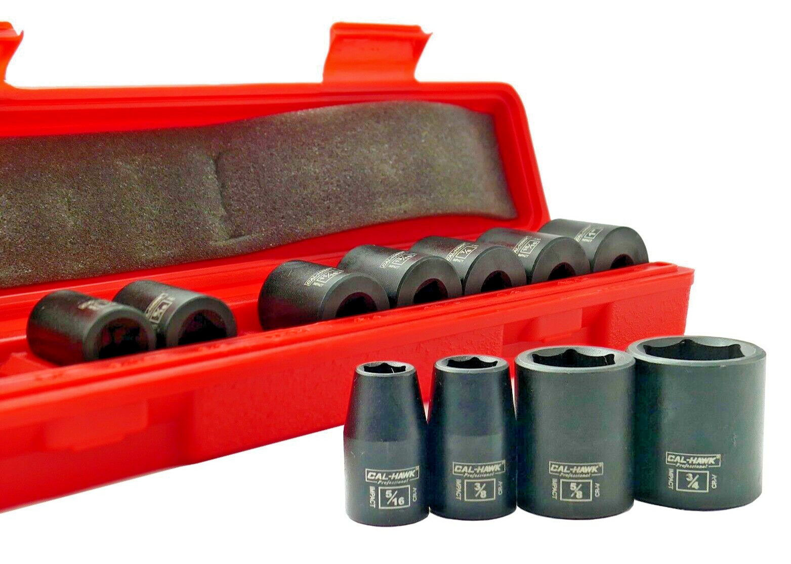 12 pc 3/8″Dr. 6 POINT SAE Standard/Shallow Impact Socket Chrome Vanadium CRV Set