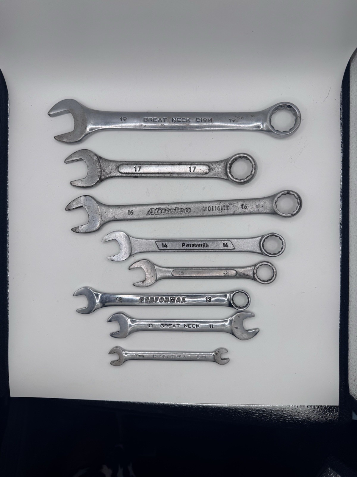 Mixed Metric Wrench Lot ACDelco Great Neck Pittsburgh Husky Performax 8pc