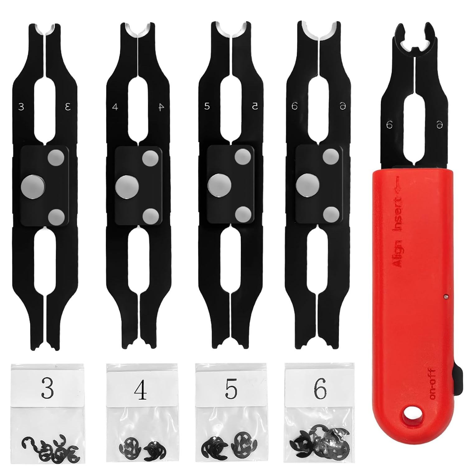 Professional E Clips Installation Kit – Exchangeable Tool for 3/4/5/6mm Clips