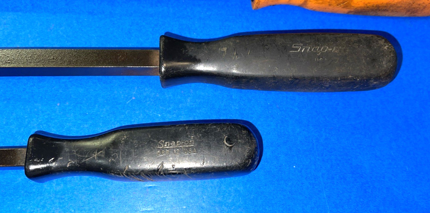 SNAP-ON TOOLS 5 PIECE OLDER PRYBARS & LARGE SCREWDRIVER