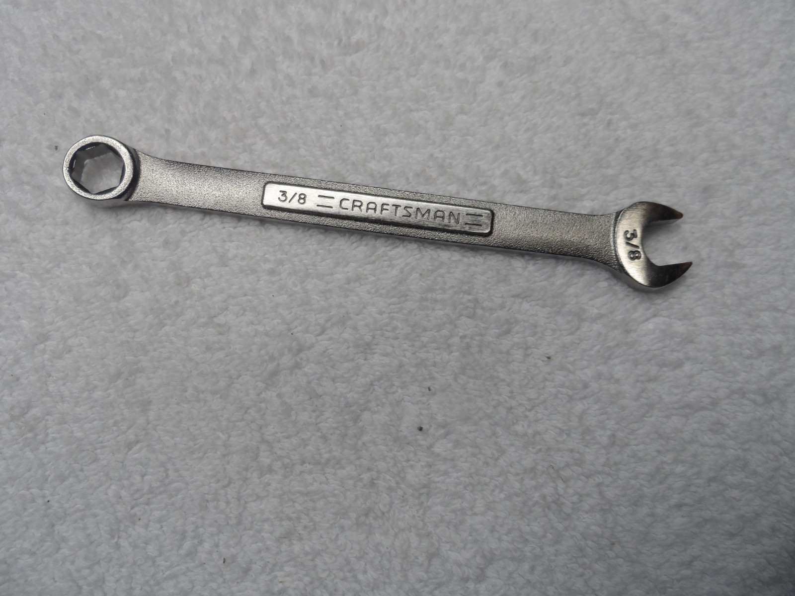 Craftsman SAE Satin Combination Wrench, 6pt, USA NOS, 3/8″ – Part # 44383
