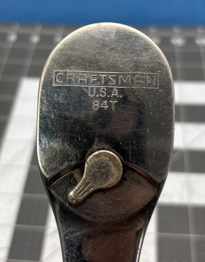 Vintage Craftsman 84T Ratchet USA KAD 25482 Square Handle 11 1/4″