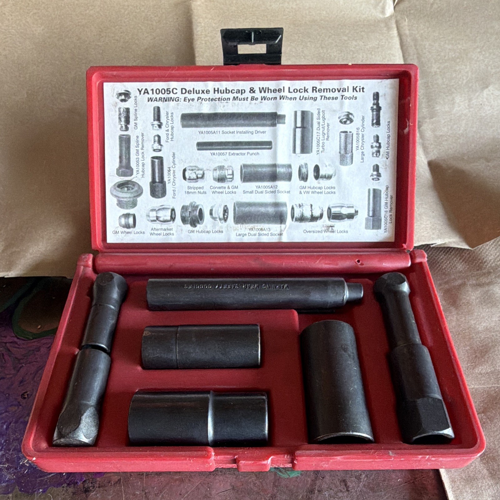 Blue-Point YA1005C Deluxe Hubcap & Wheel Lock Removal Kit – 100% COMPLETE