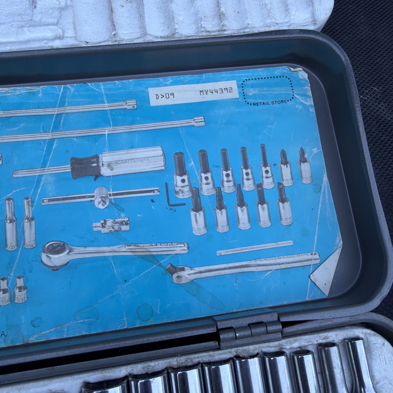 Sears Craftsman 1/4″ Drive 48pc SAE RHFT Socket Set Metal Case USA RARE 44392