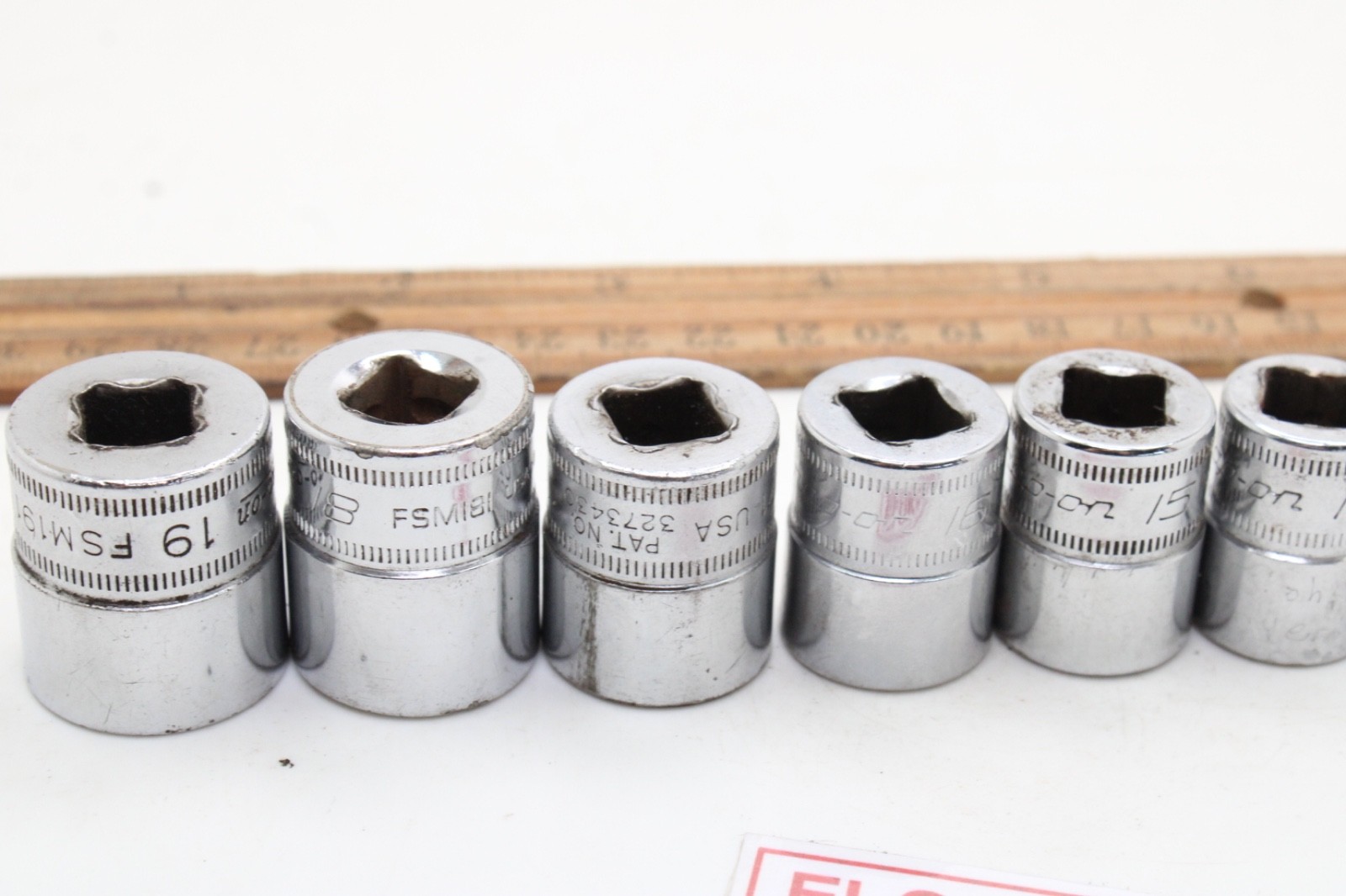 Snap-on 212FSMY 7-19mm 3/8″ Drive 6 Point 13 Piece Metric Chrome Socket Set USA