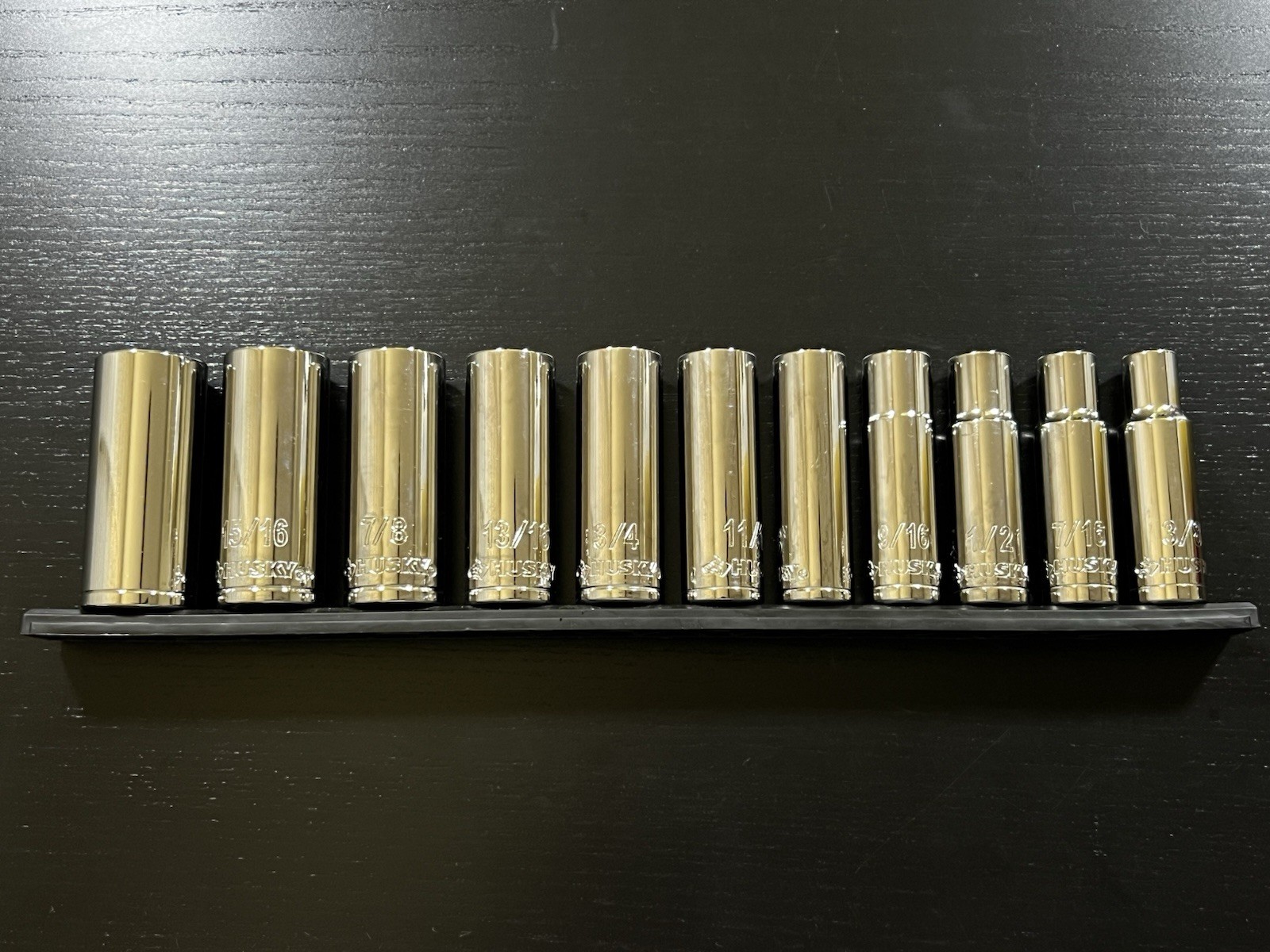 Husky 1/2 in. Drive Deep SAE Socket Set (11-Piece)