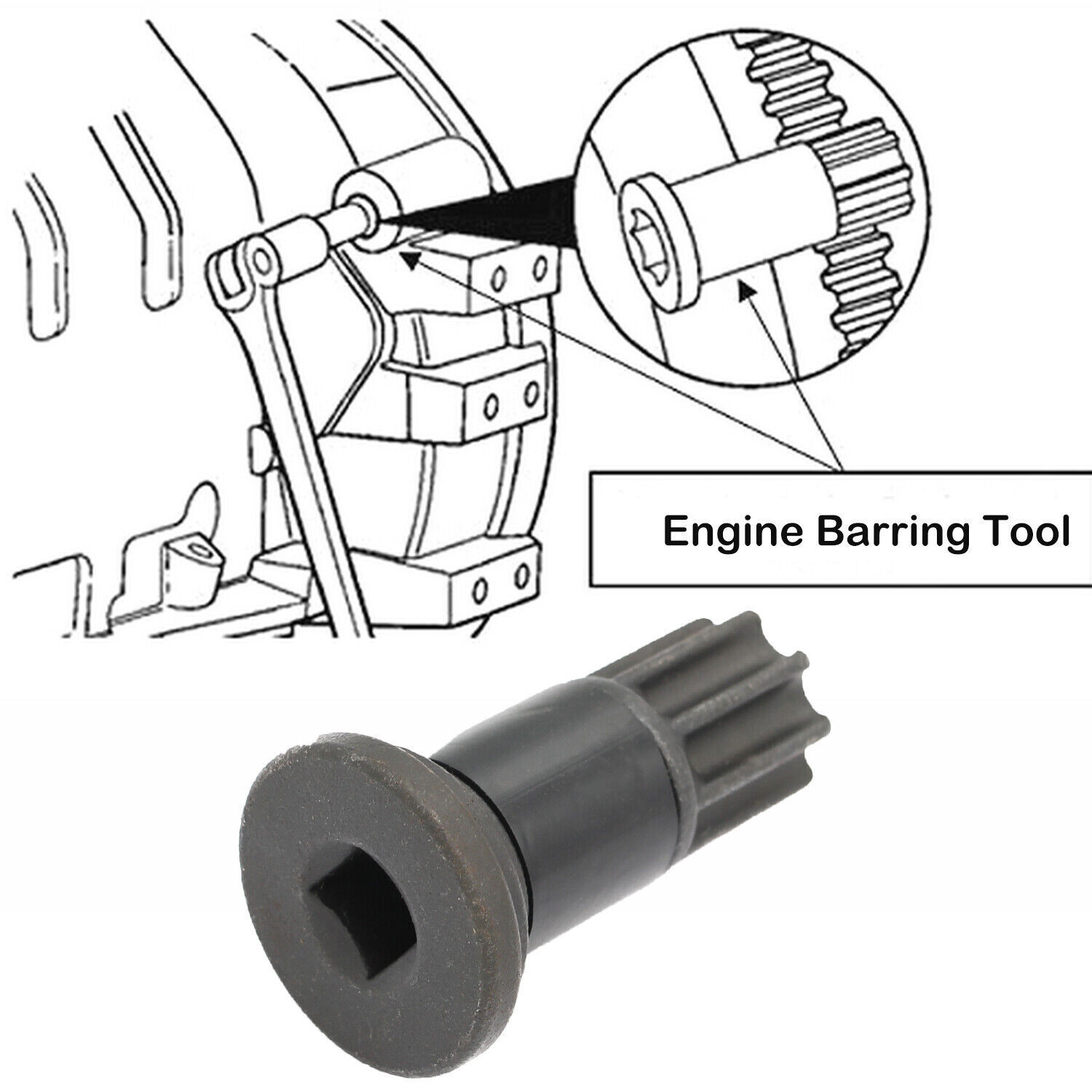 Engine Barring Rotating Tool for Cummins & Engine Barring Tool MX 13 for Paccar