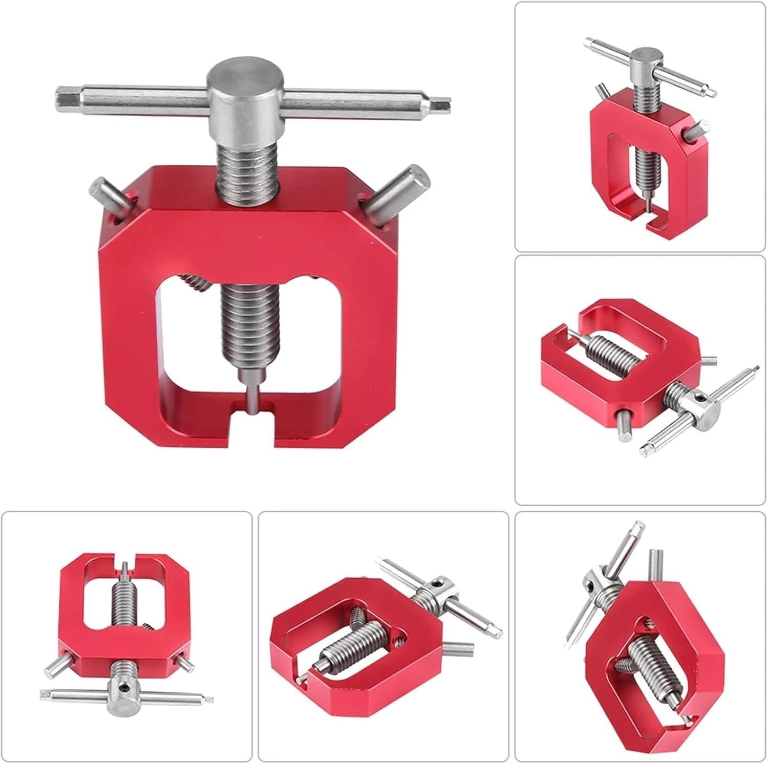 Mini Gear Pullers, RC Pinion Bearing Puller Stainless Steel Small Red