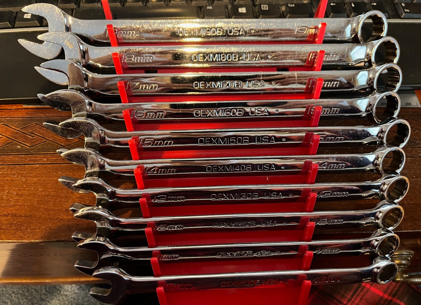 Snap-on OEXM710B Metric 12PT Combination Wrench Set 10pc 10mm-19mm NICE!!!