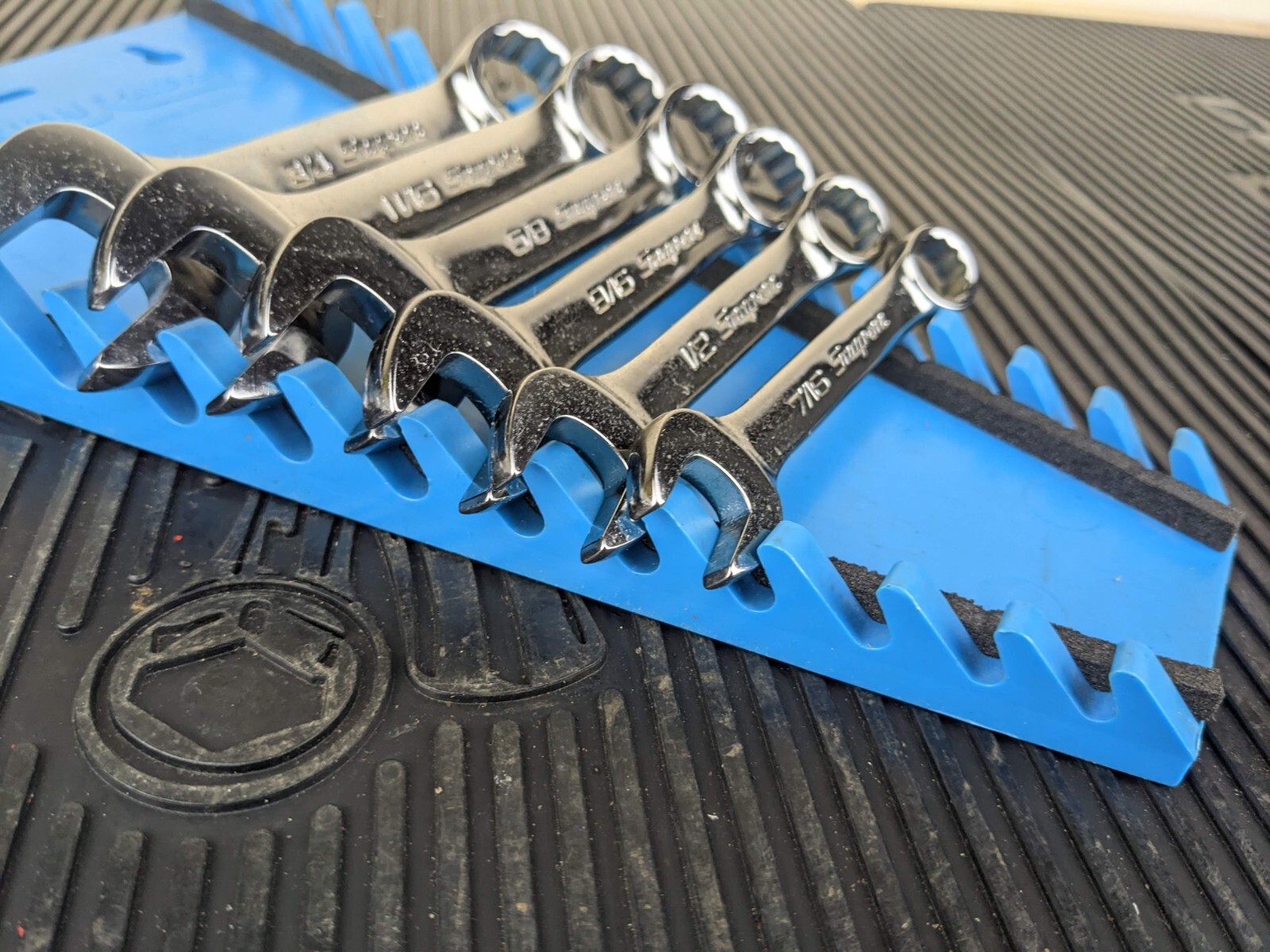 #az555 Snap-On 12 Pt 6 Piece 7/16″-3/4″ Midget Combination Wrench Set OXI706B