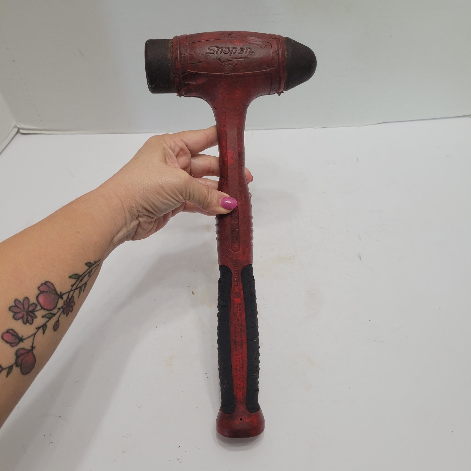 Snap-On Tools HBBD32 Red Ball Peen Dead Blow Hammer 32 Ounce. USA