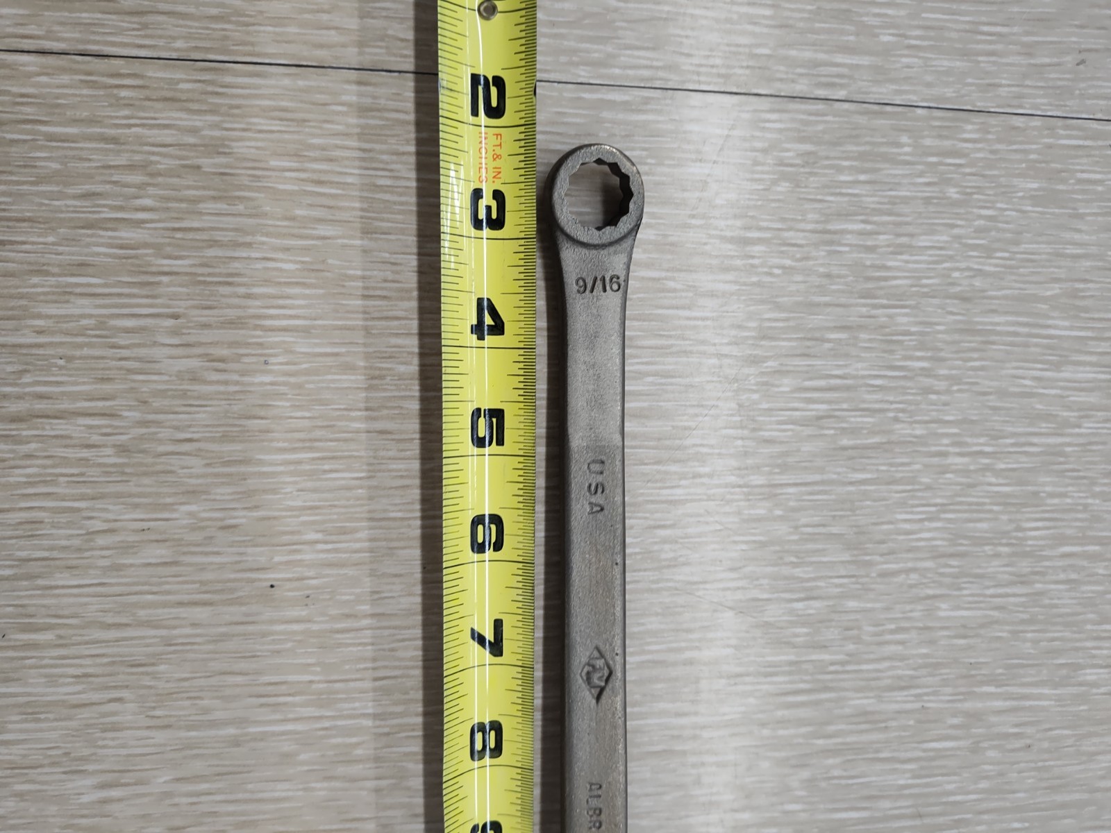 AMPCO W-3150 Box End Wrench: Natural, 9/16 in_5/8 in Head Size