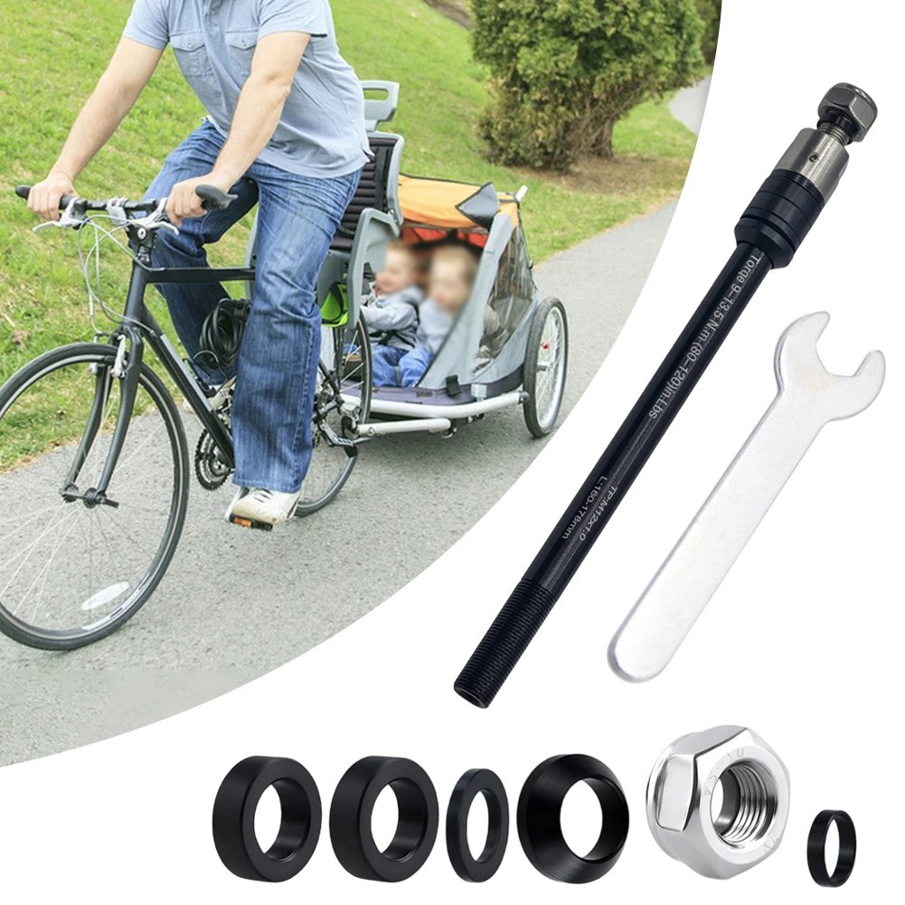 Aluminum Bike Trailer Thru Axle 160-178mm M12x1.0 for Thule Croozer Use