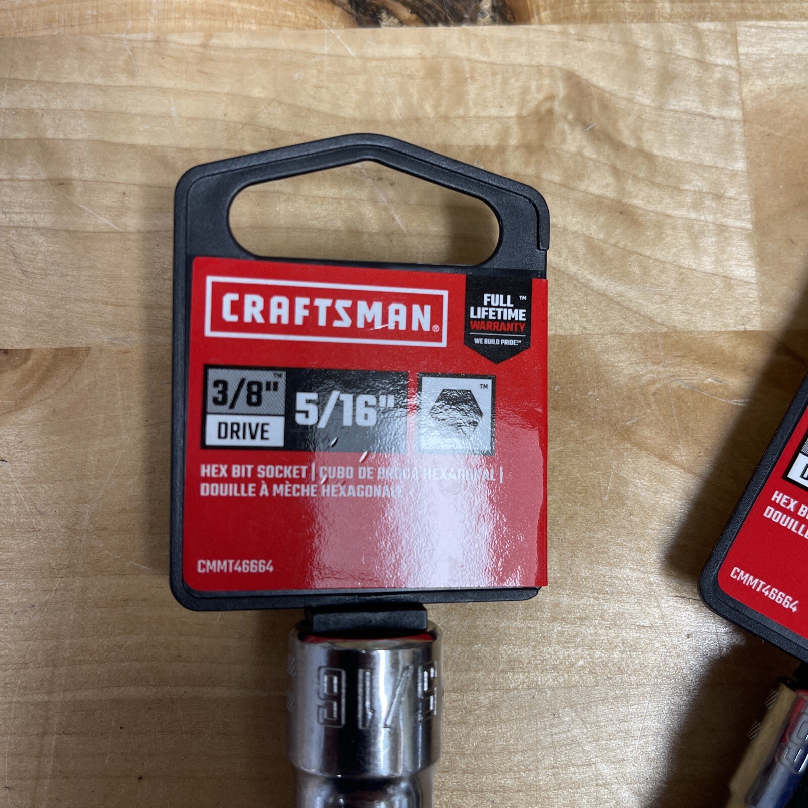2 Pack Craftsman 5/16″ Hex Bit Standard SAE Driver Socket 3/8″ Drive CMMT46664