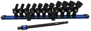 Astro Pneumatic 12 Piece 1/4″ Square & Hex Drive Magnetic Universal Impact Set