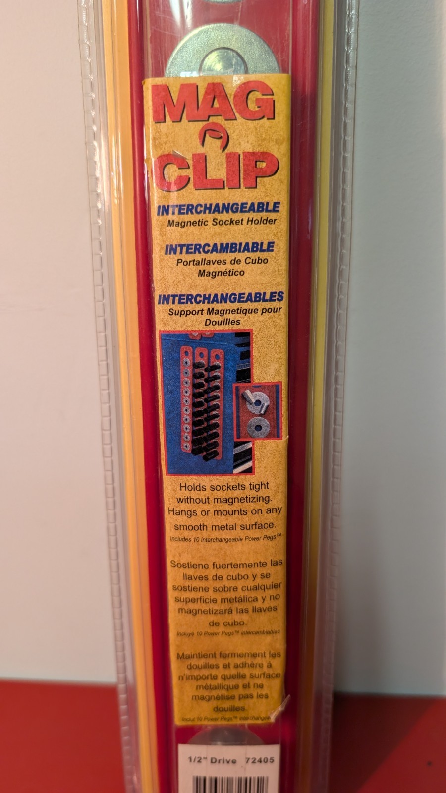 Meg Clip 1/2-in Drive 72405 Magnet Socket Holder 1/4 3/8 1/2 Shallow Deep Socket