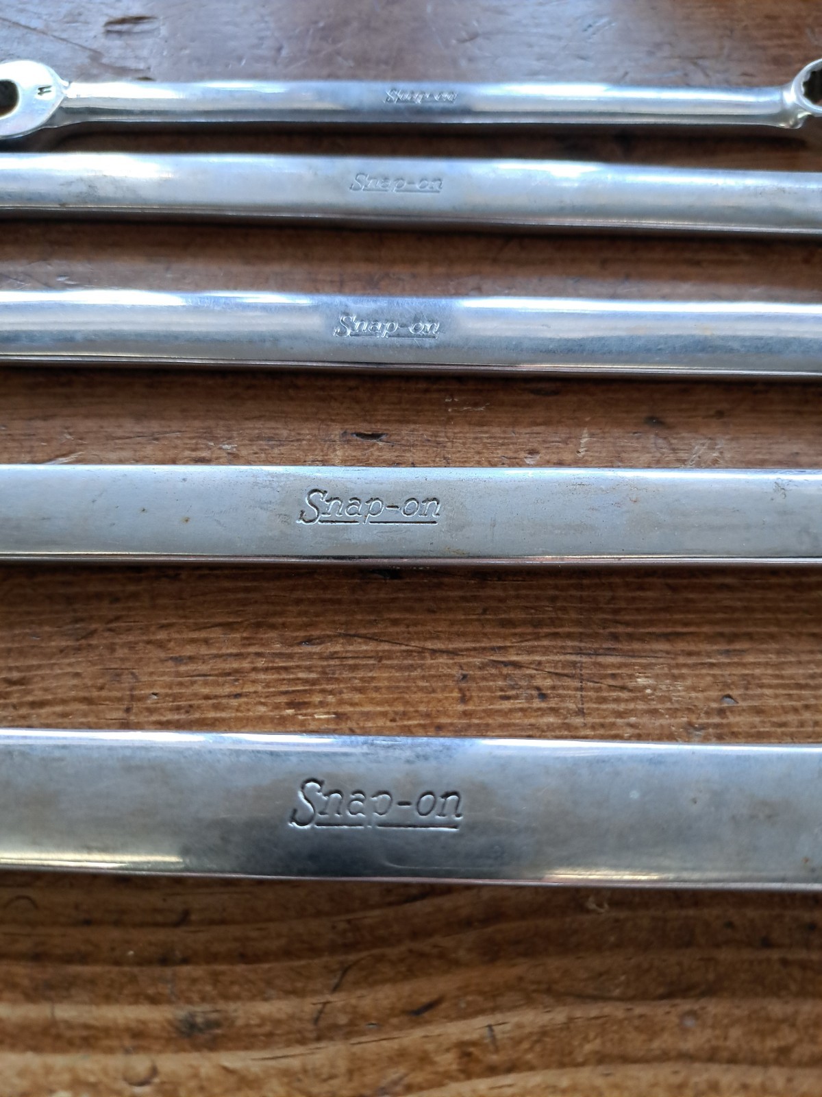8 Vintage Snap-on Tools 1/2″Drive Ratchet/ 7 Wrenches Various Sizes See Pics USA