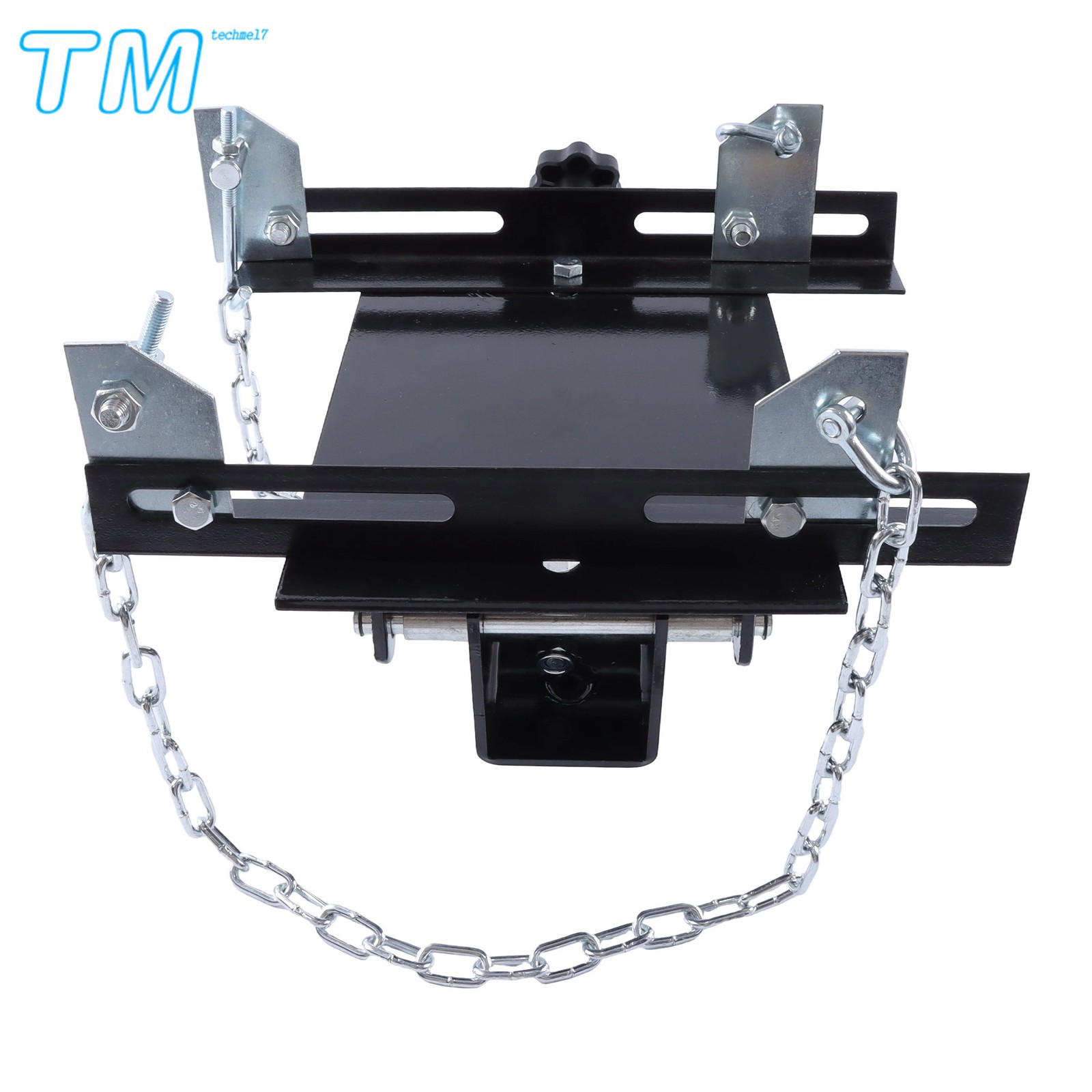 1100lbs Capacity 1/2 Ton Transmission Floor Jack Adapter For Repair Tool Black