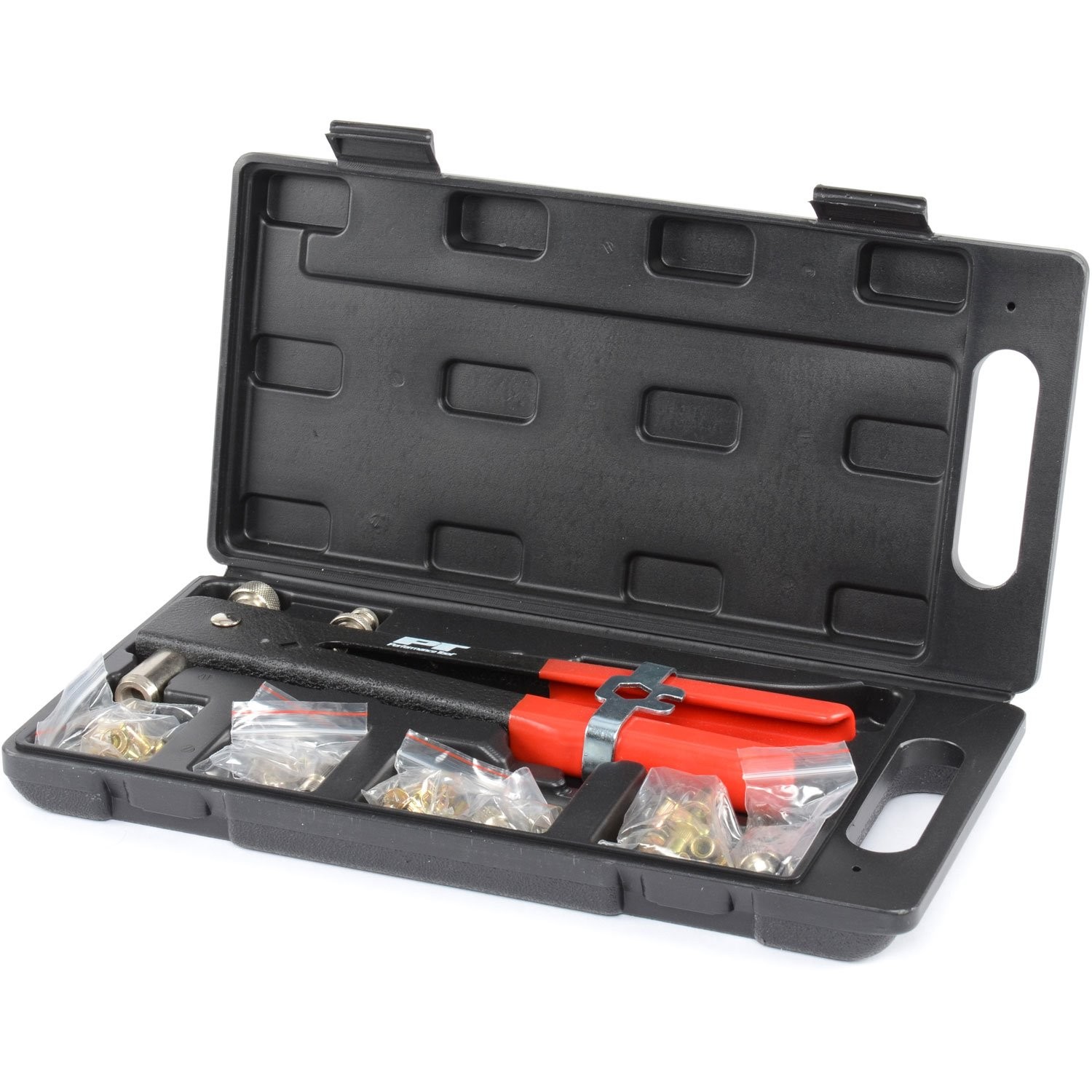 JEGS 45-Piece Threaded Rivet Nut Insert Kit [SAE]
