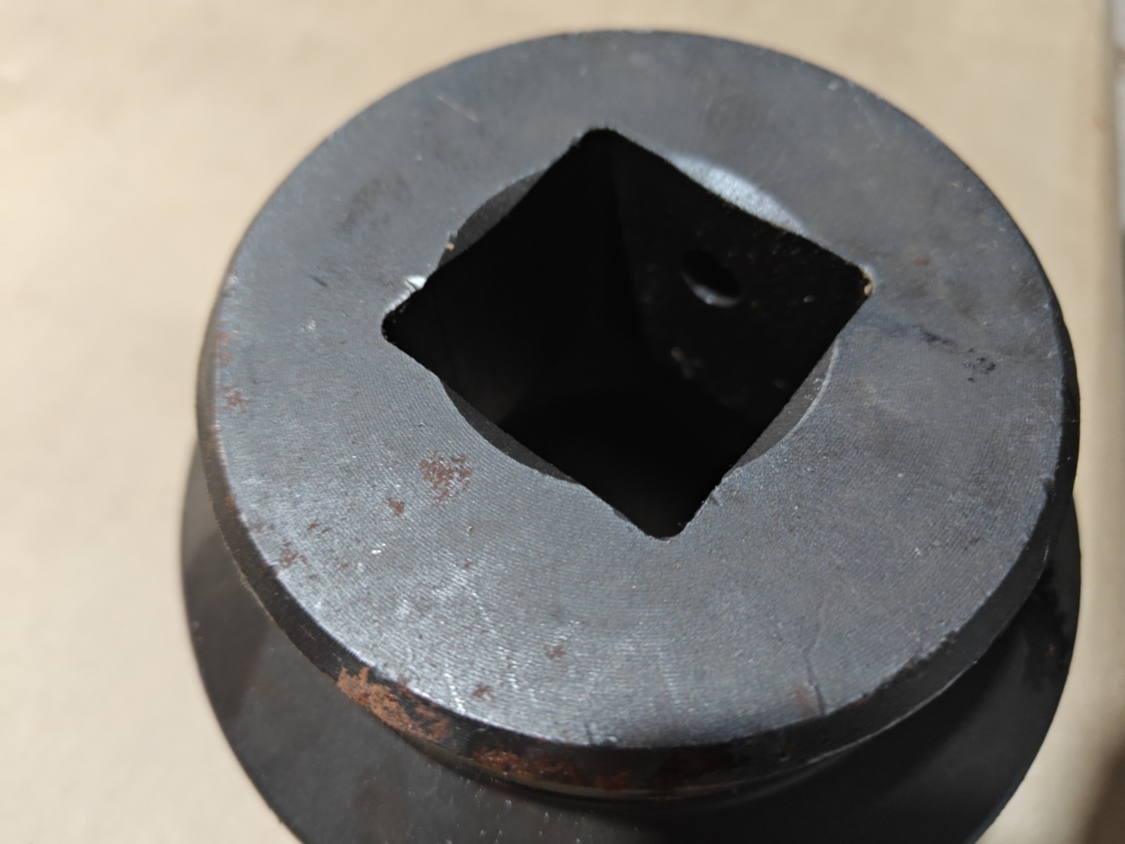 WRIGHT 848-90 Impact Socket 1 1/2 in Drive, 90 mm, 6-Point, Std, Black Oxide