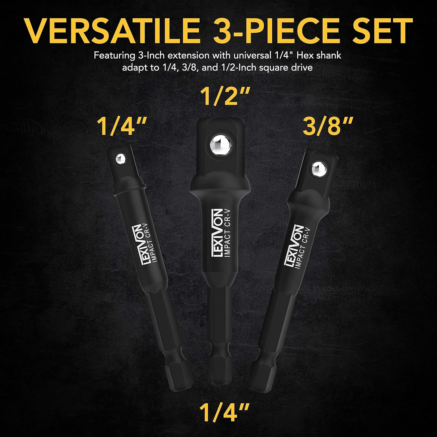 Versatile 9-Piece Chrome Vanadium Socket Adapter Set – All Drive Sizes Included