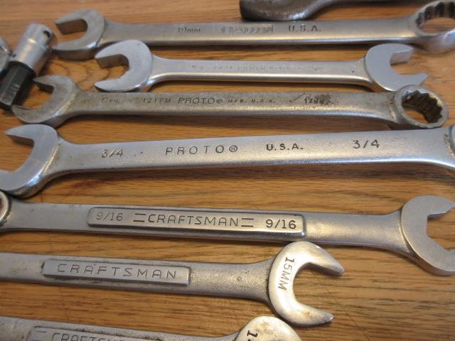 22 Pc Wrenches Netsuren Proto Craftsman S-K Rahsol Stanley Allen Bridgeport STP