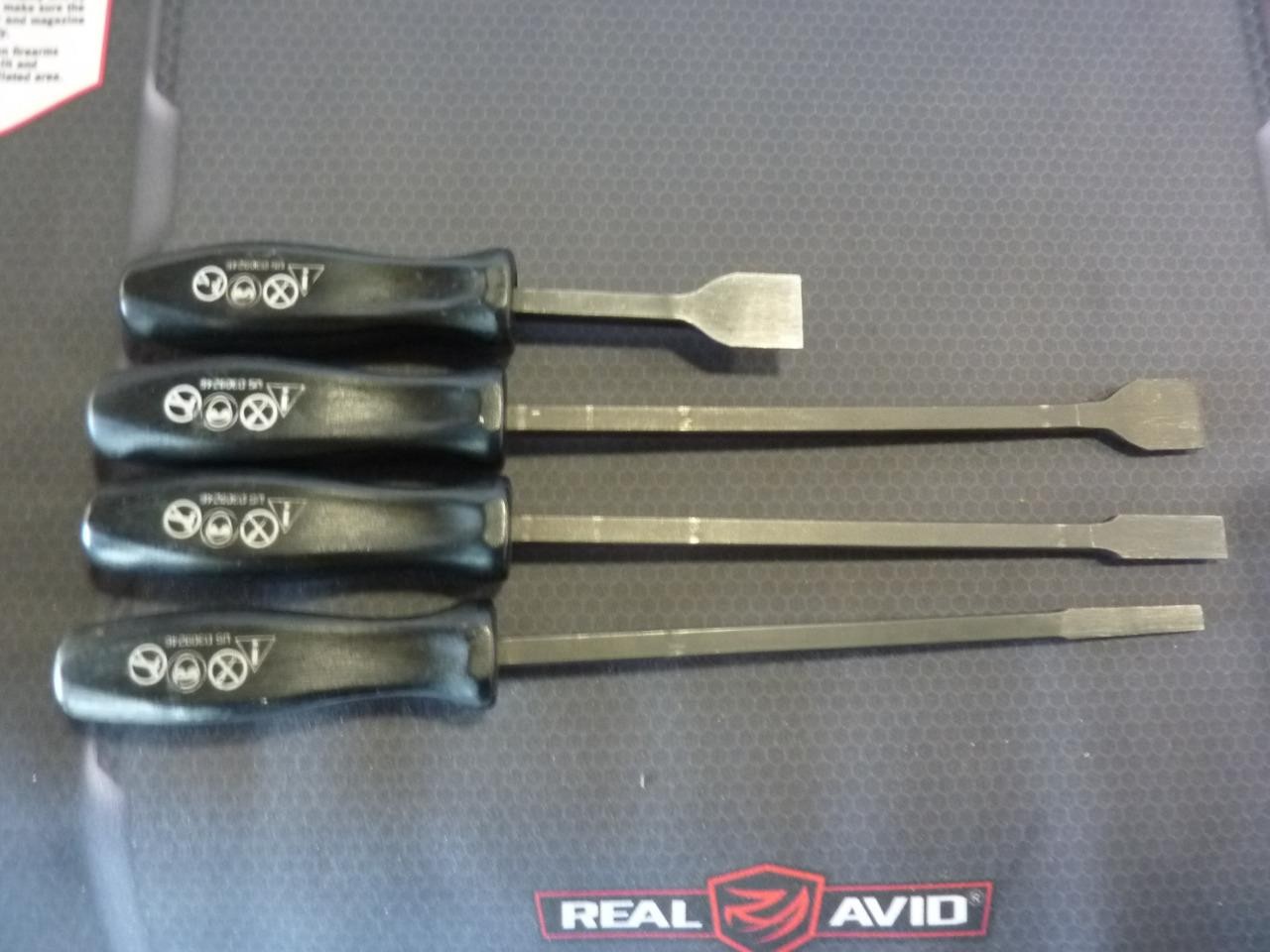 Snap-on Tools USA Classic Black Handled Rigid Carbon/Gasket Scraper 4 Pcs. Set