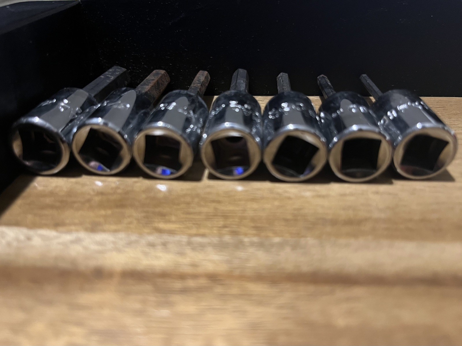 Mac Tools Hex 3/8” Driver standard Socket Set 7-Pc w Tray 4mm-10mm