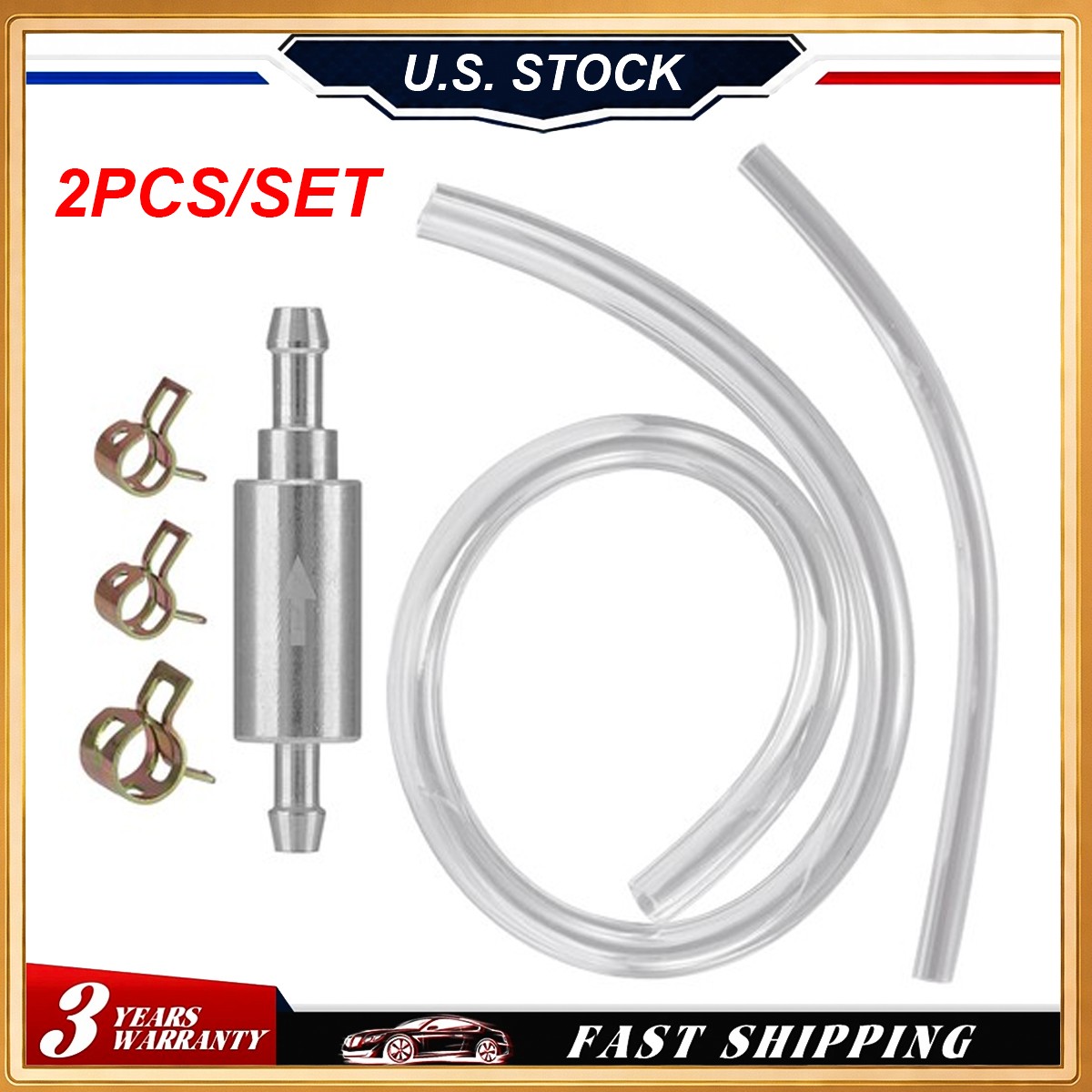 2 PCS Brake Bleeder Hose One Way Check Valve Tube Bleeding Tool Kit Silver