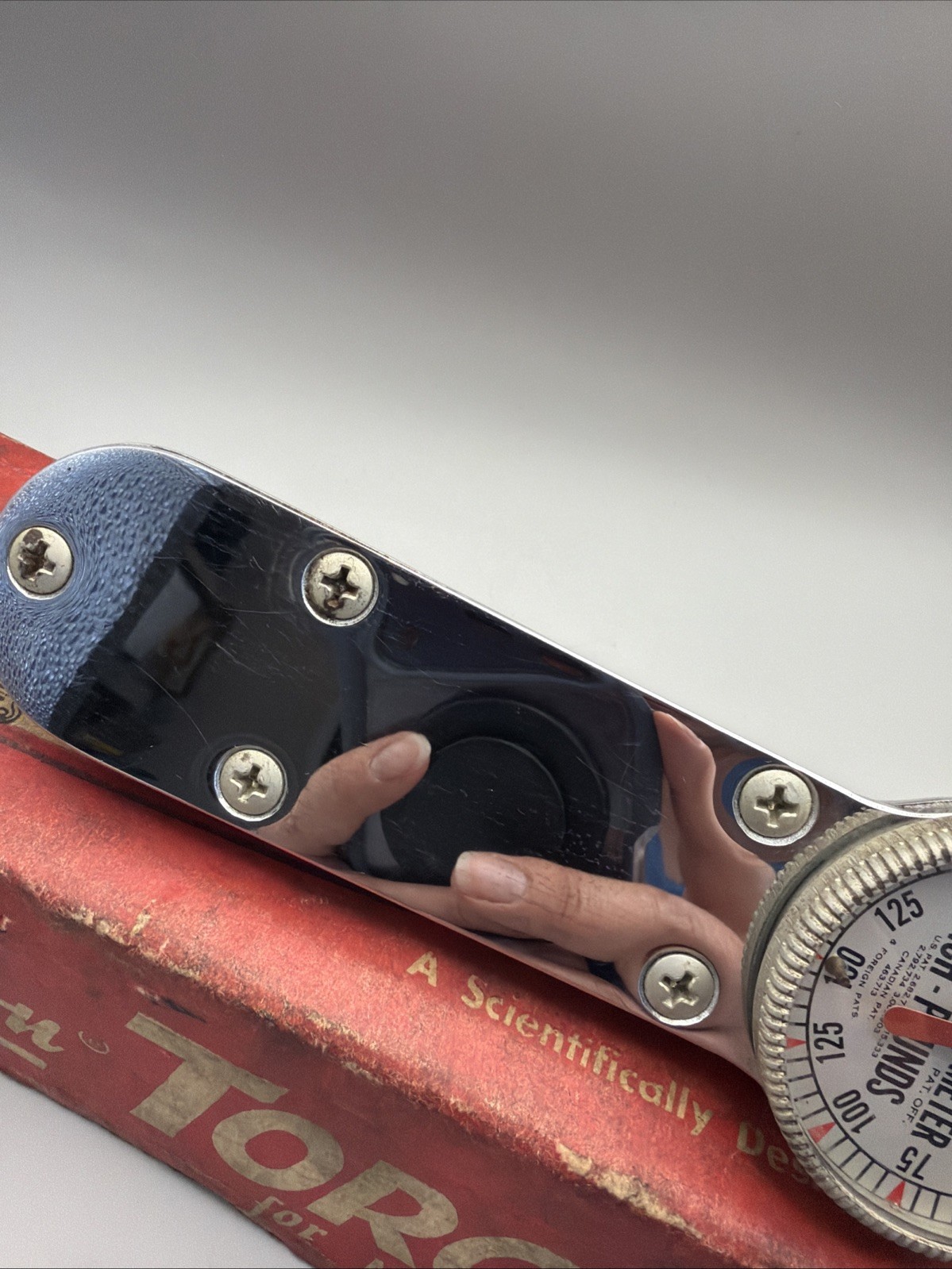 VINTAGE SNAP-ON TQ12B 3/8″ Drive Torqometer 150 Inch-Pounds Torque Wrench