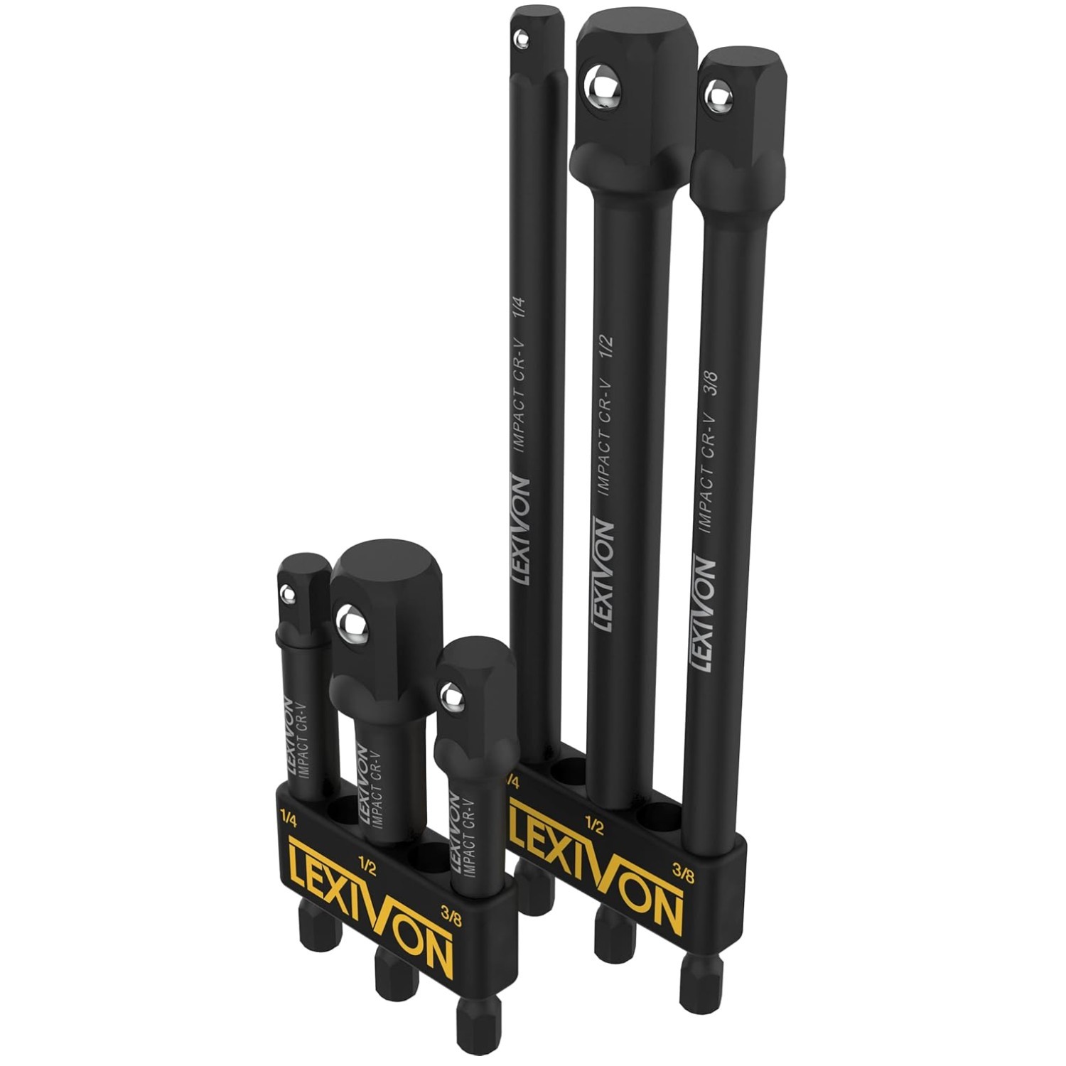 6″ & 3″ Extension Bit Set – 1/4″, 3/8″, 1/2″ Drive