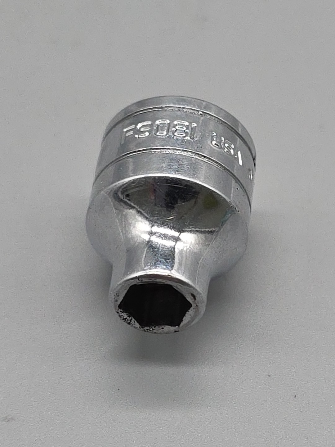 Snap-onTools 3/8″ Drive 1/4″ 6PT SAE Shallow Chrome Socket FS081 USA