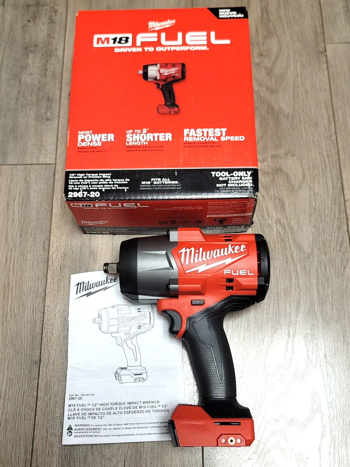 Milwaukee M18 FUEL 1/2″ High Torque 1600 ft-lb Impact Wrench, Bare Tool #2967-20