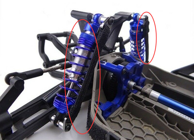 16″ Black Hot Racing Limit Straps Shock Suspension Travel 4 Layers Webbing