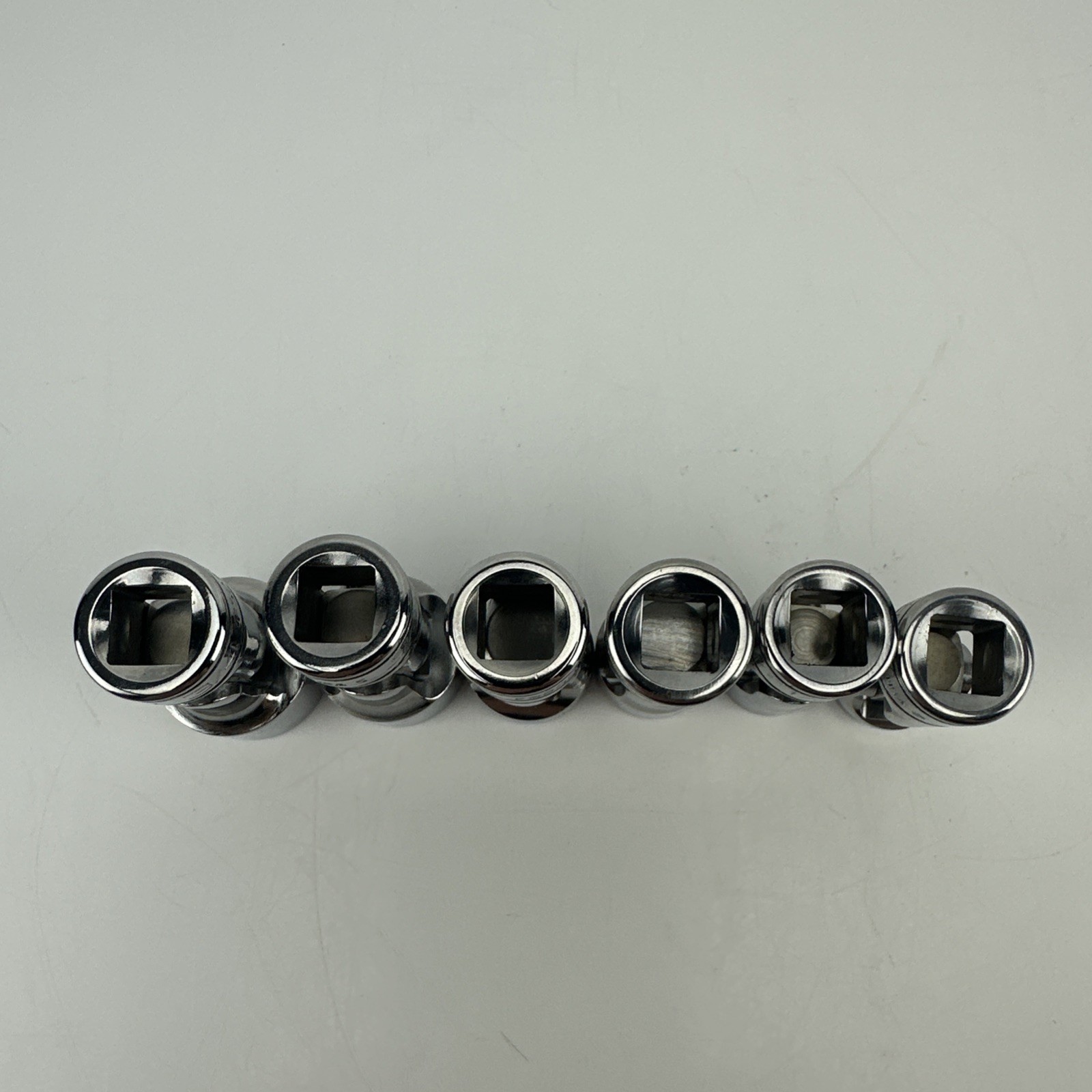 Snapon Tools 3/8” Drive SAE Chrome Shallow Swivel Set 6Pcs. 7/16-3/4 Free Ship