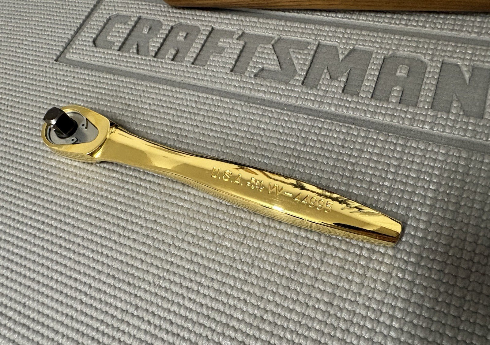 NOS Craftsman Gold 3/8 Drive Thin Profile Ratchet 44995 USA 2006 Limited Edition