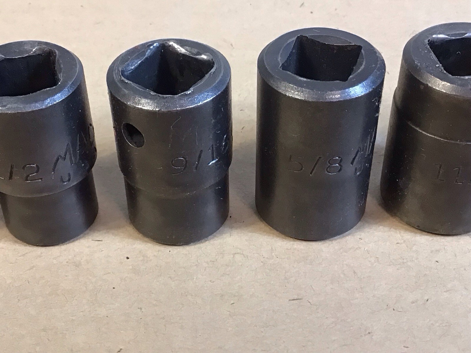 Mac Tools 1/2″ Drive 3/8” To 1” 6PT SAE Shallow Impact Socket Set NO 3/4” SOCKET