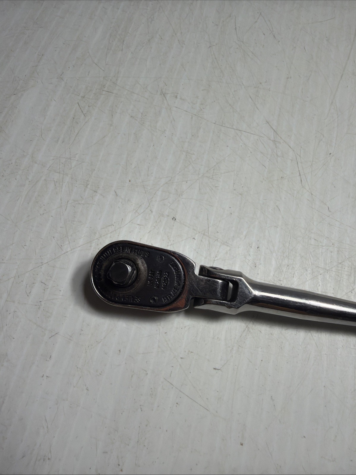 Snap On 1/4″ Drive 10.5″ Long Chrome Fine Tooth Flex Head Ratchet TLLF72