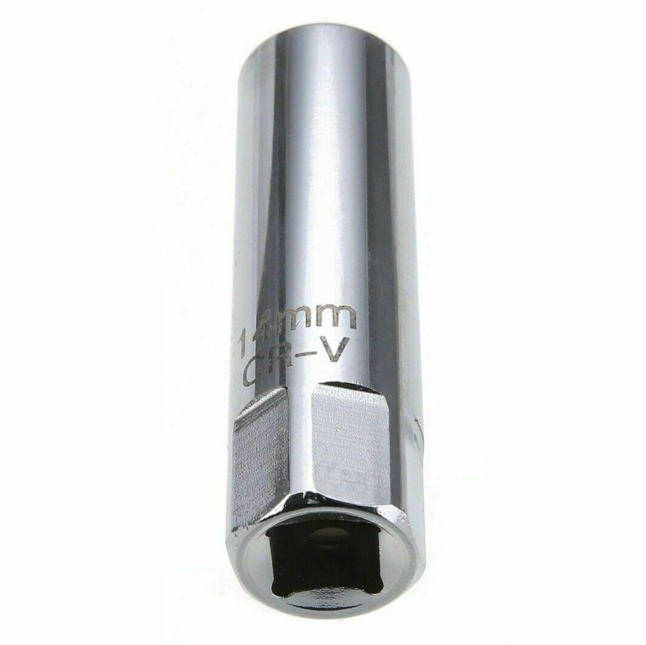 1X 14mm 3/8″ Drive 12 Point Spark Plug Socket Magnetic Retainer Thin Wall Sleeve