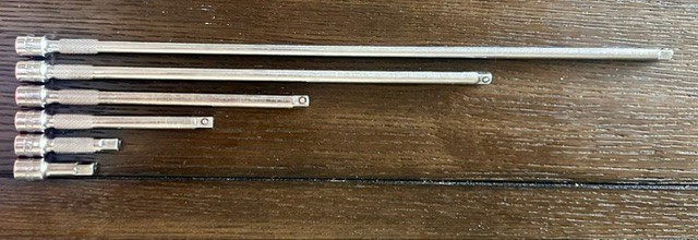 Matco 1/4 Drive 6 Piece Standard Extension Chrome Set