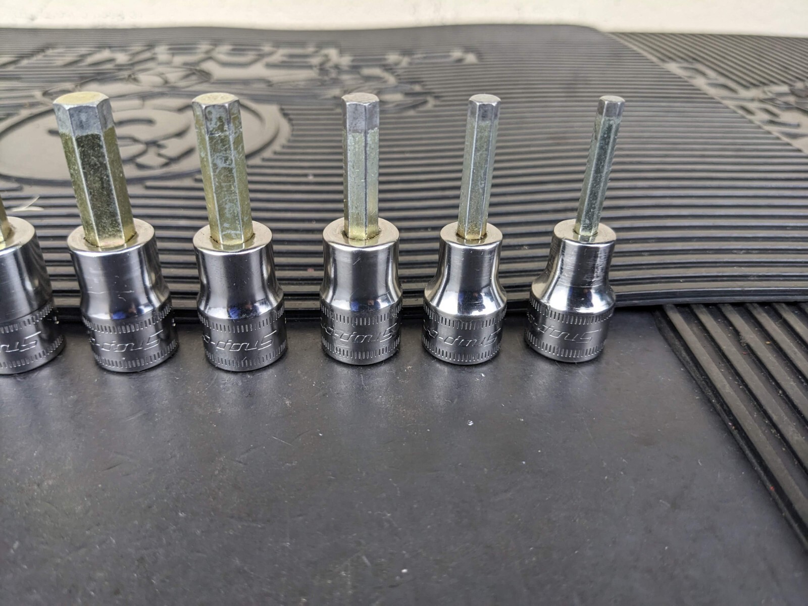 #be219 Snap-On 11pc Metric Hex Allen Socket Set 3/8″ Drive 4mm to 14mm 211EFAMY