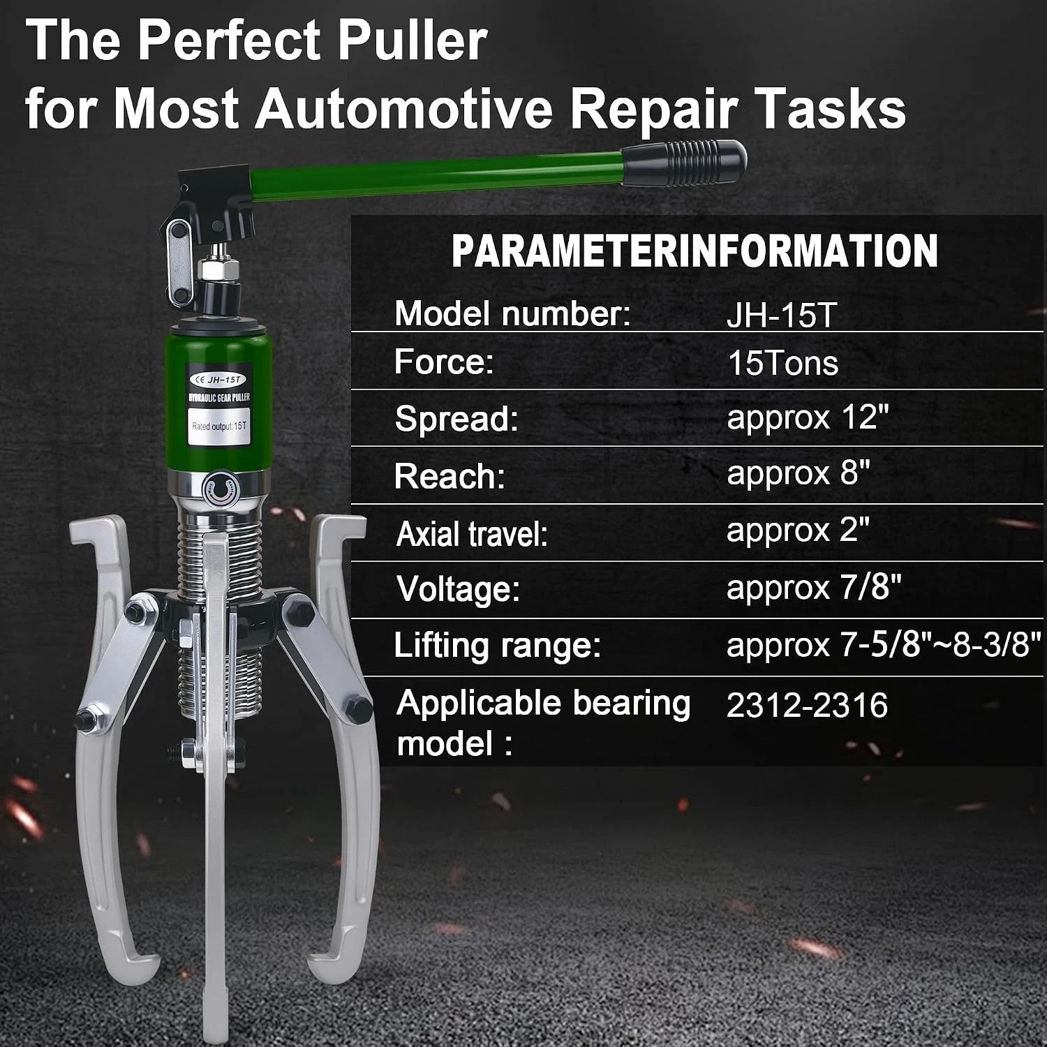 Heavy-Duty 15 Ton Gear Puller – Adjustable Jaws, 360° Operation, Durable Steel
