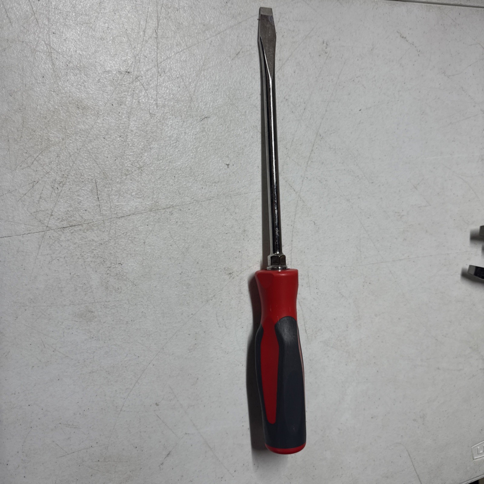 Snap-on Tools USA 3/8″ Tip Hard Grip Flat Head Screwdriver SGD8 Red Gray