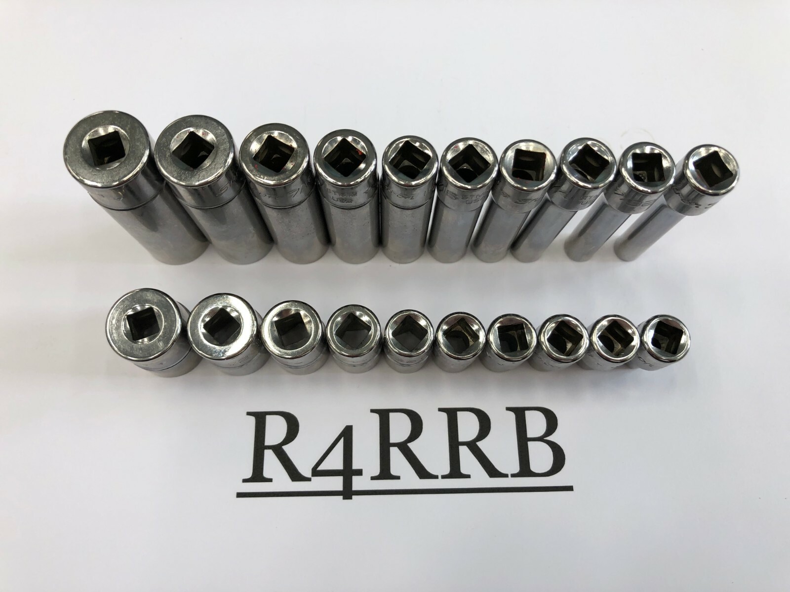 Snap-on Tools USA NEW 20pc 1/4″ Drive 6PT SAE Shallow Deep Socket Set 120STTM