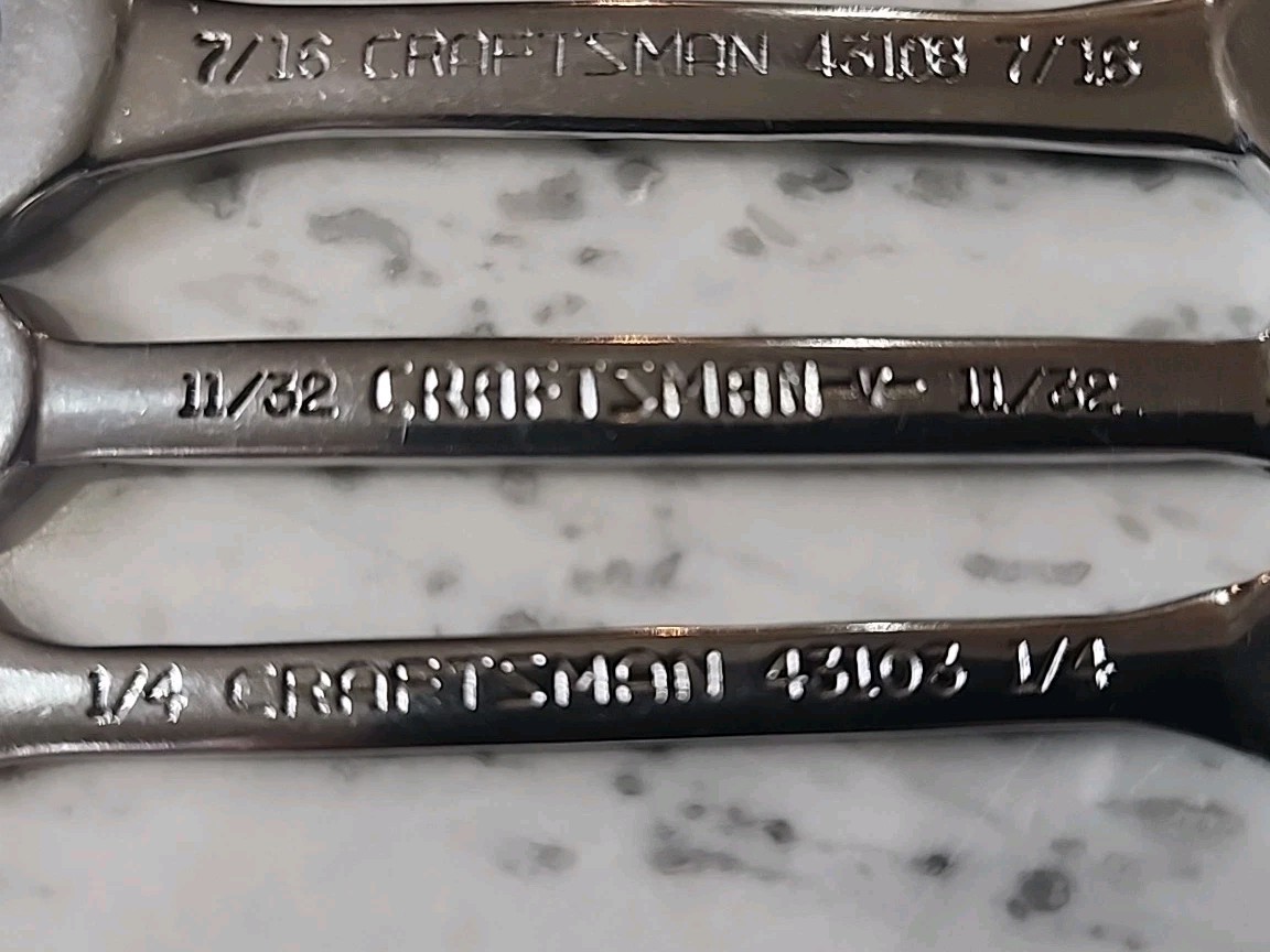 Craftsman Ignition Wrench Lot Of 9 Pcs Metric SAE 5 6 8 9 10 11 – 7/16 11/32 1/4