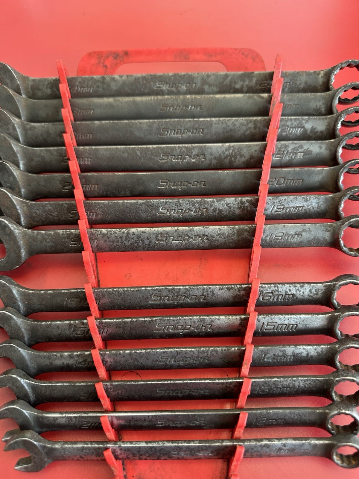 Snap On 15pc 12Point Metric Flank Drive Combination Wrench Set 10-24mm GOEXM715.