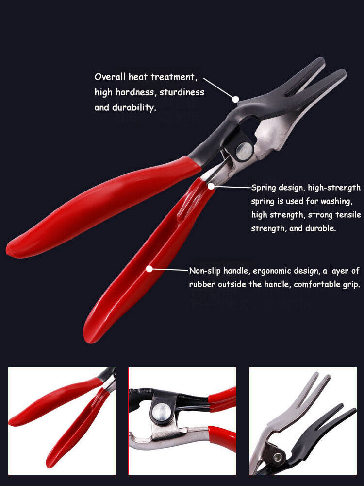 2PC Angled Auto Fuel Vacuum Line Tube Hose Remover Separator Pliers Pipe Tool